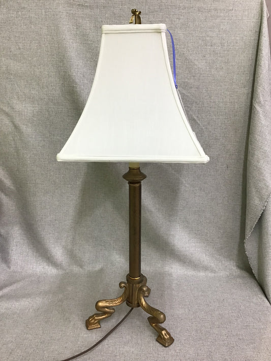Brass Tone Metal Buffet Lamp- 31"h