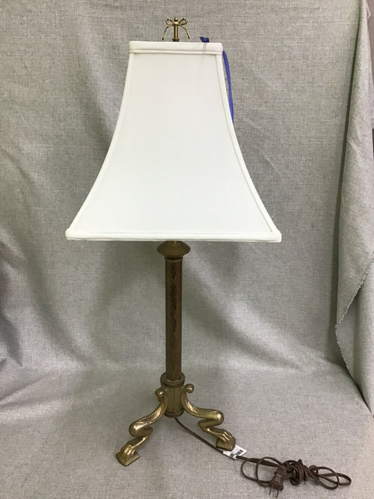 Brass Tone Metal Buffet Lamp- 31"h