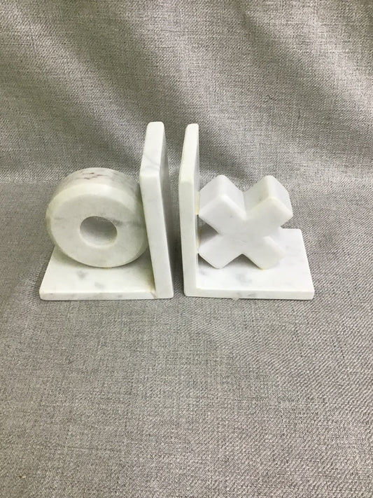 Pair X & O Bookends