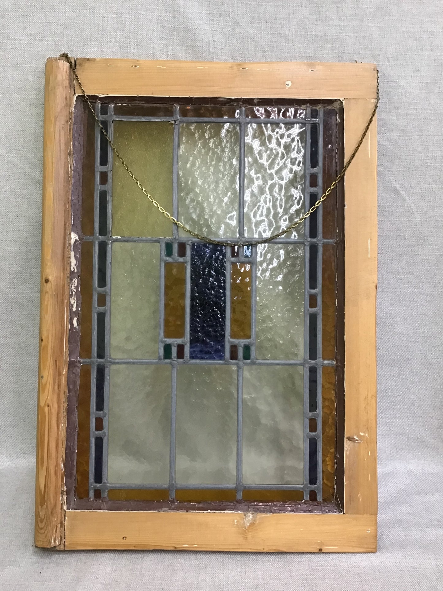 Framed Stained Glass Window Pane