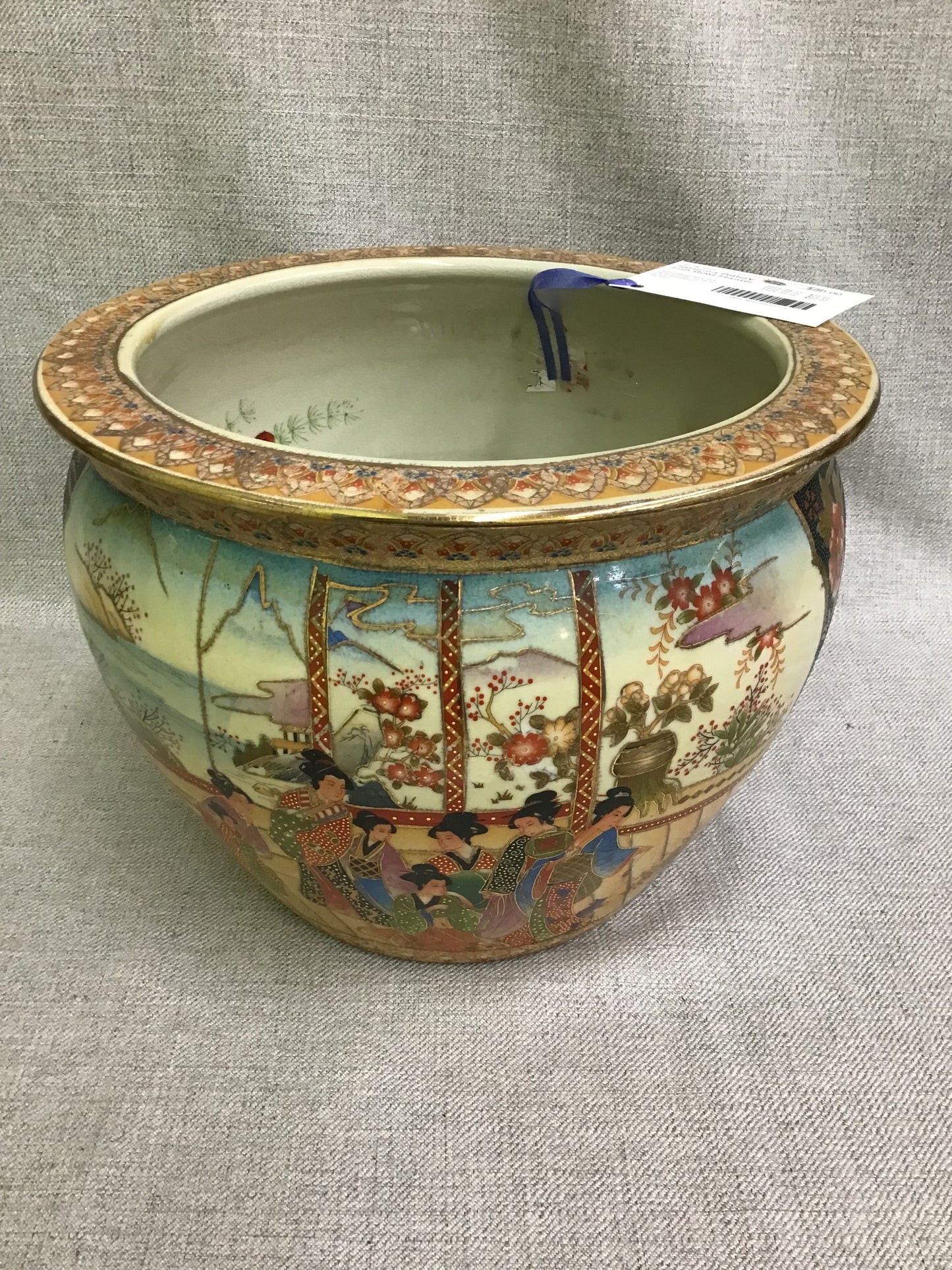 Satsuma Pottery Fish Bowl Planter