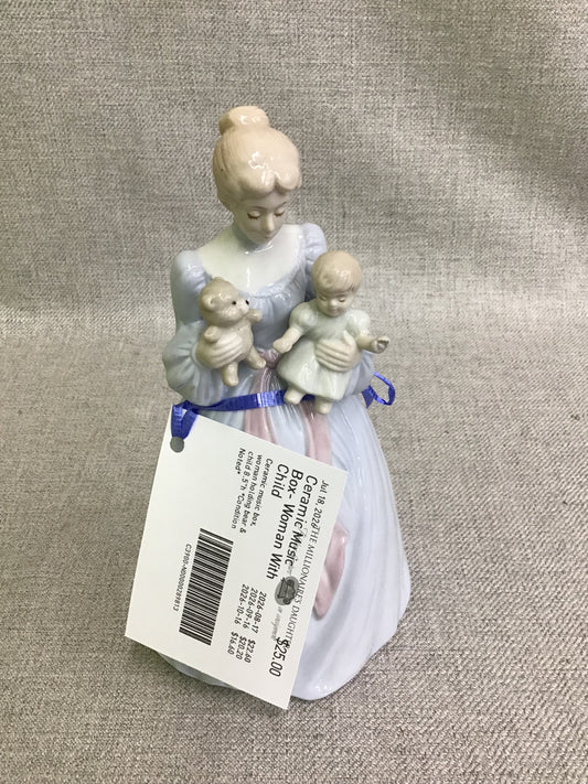 Ceramic Music Box- Woman With Child