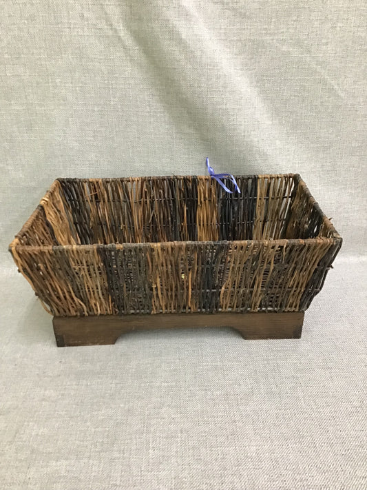 Dark Wicker Planter