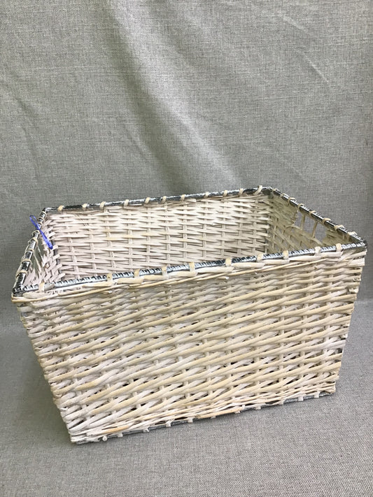 Large Off-White Wicker Basket