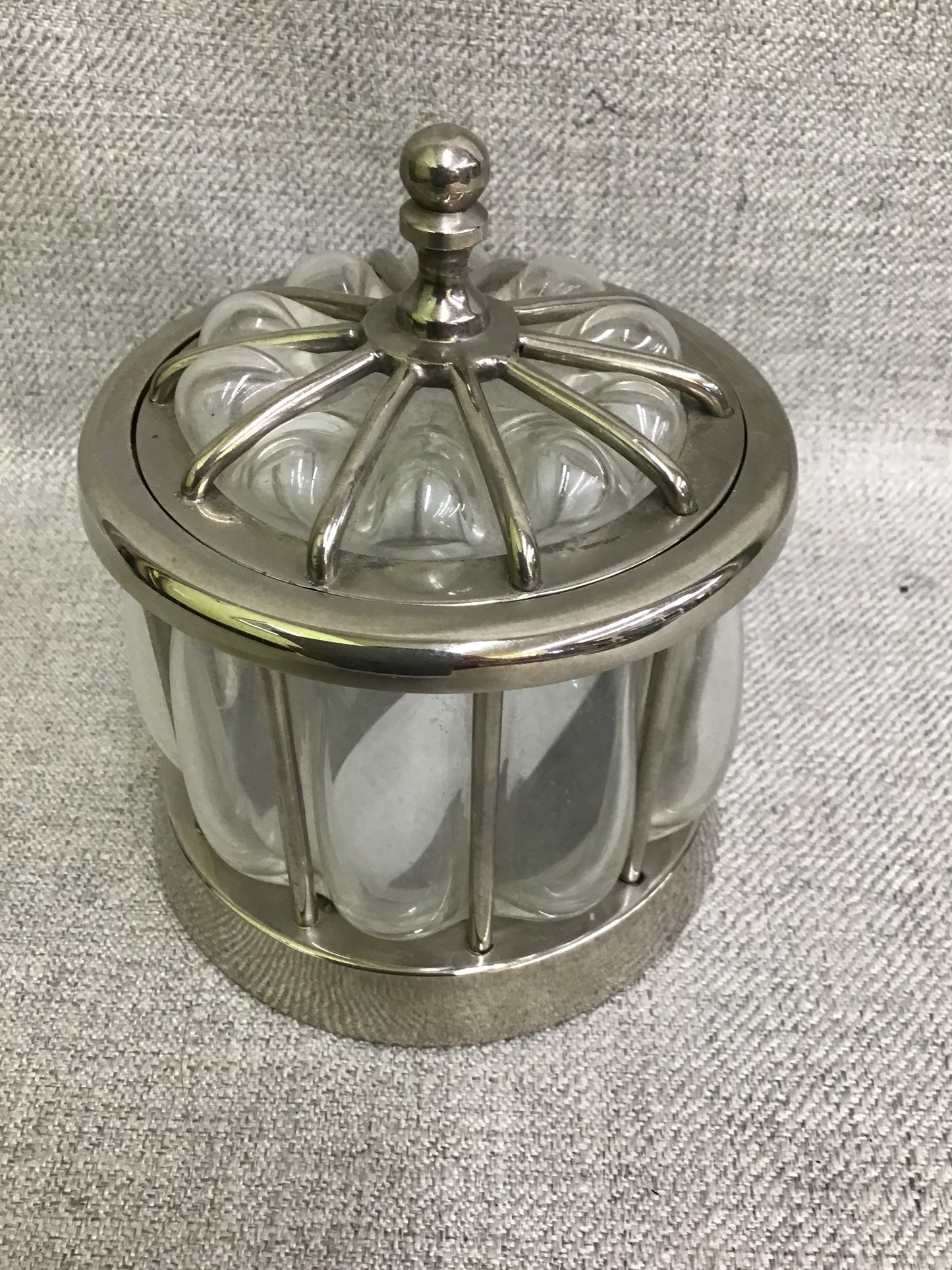 Caged Bubble Glass Apothecary Jar