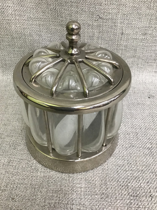 Caged Bubble Glass Apothecary Jar