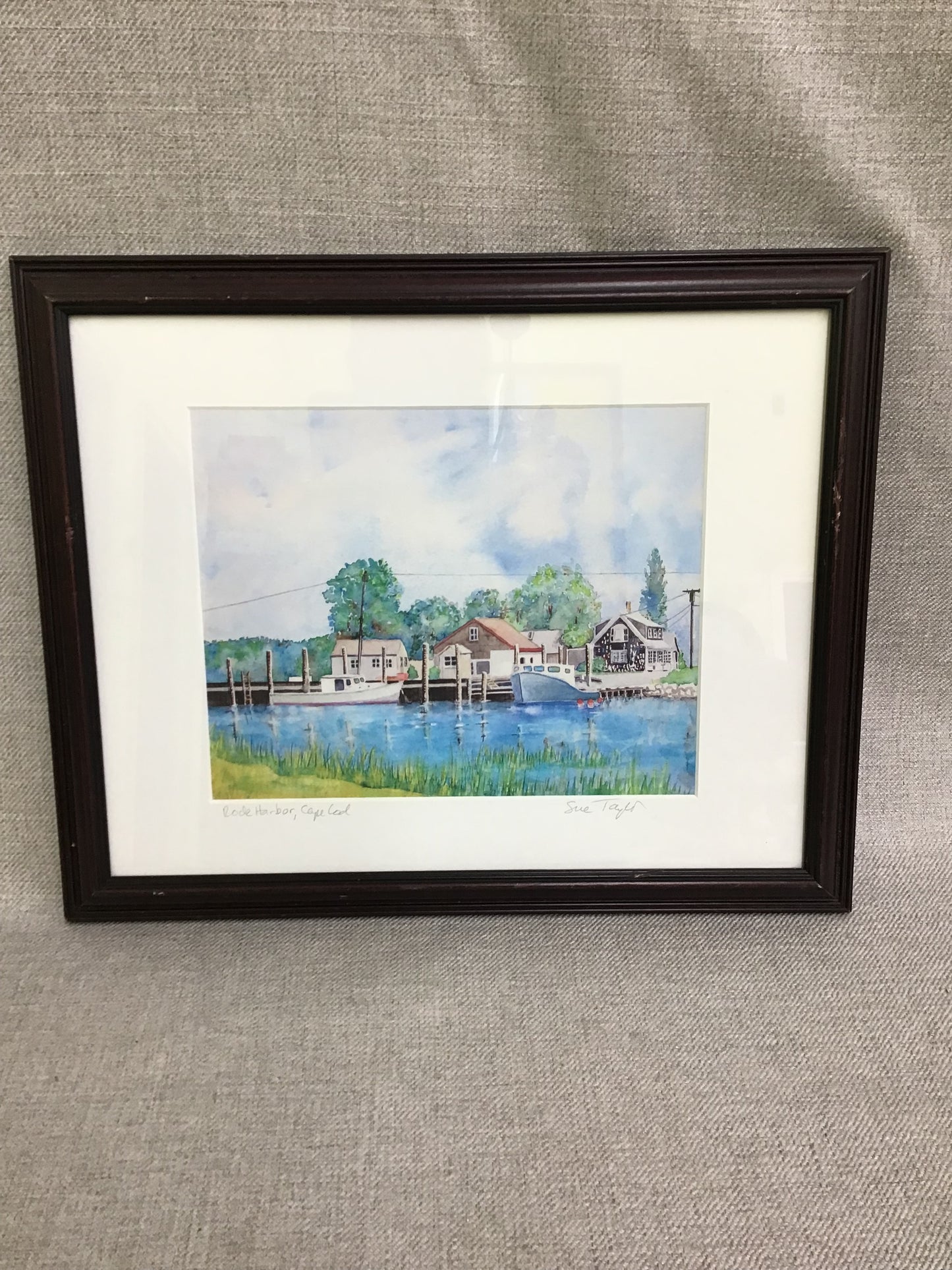 Sue Taylor Framed & Signed Watercolour Art