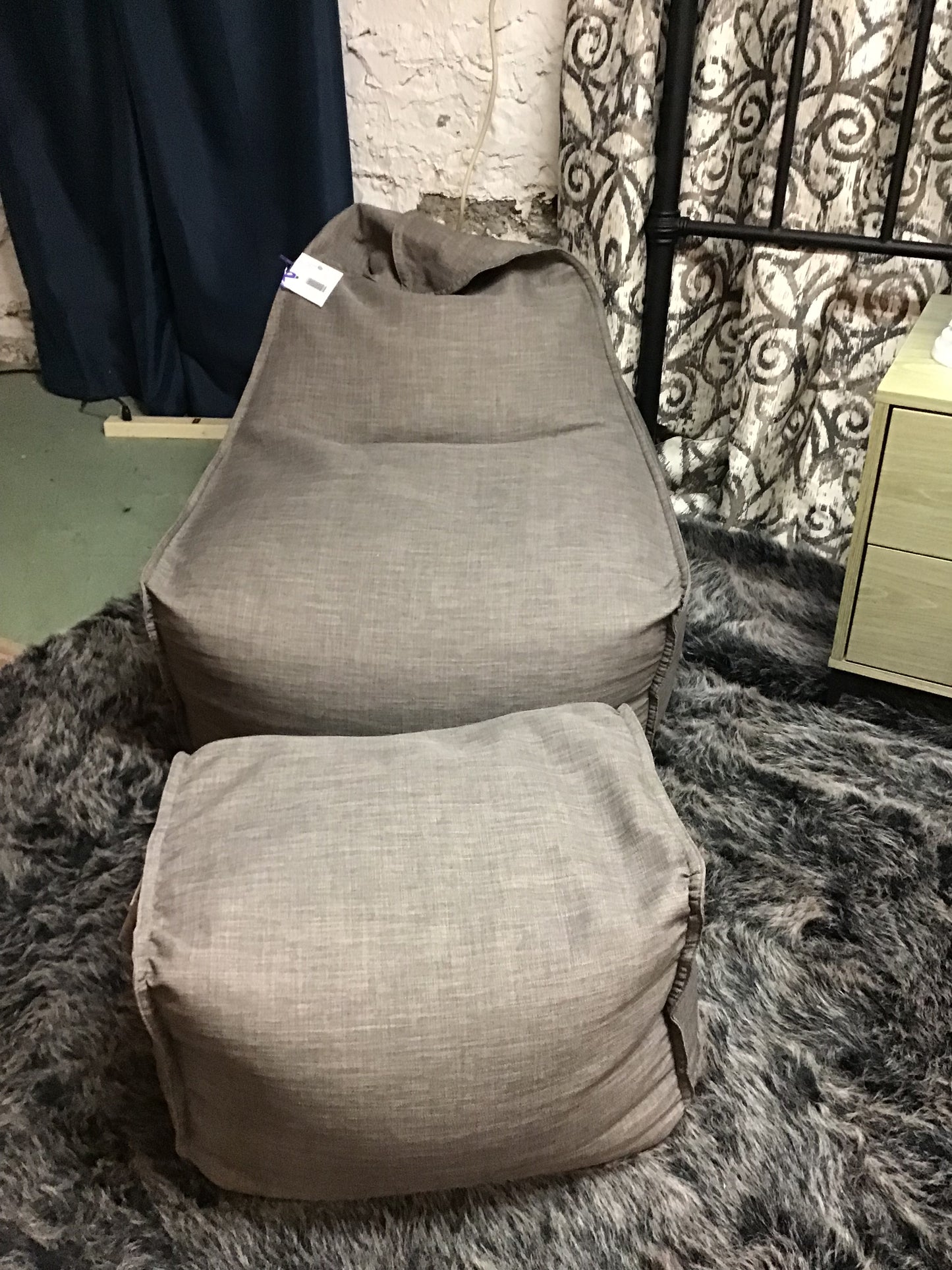 Bean Bag Chair With Footstool