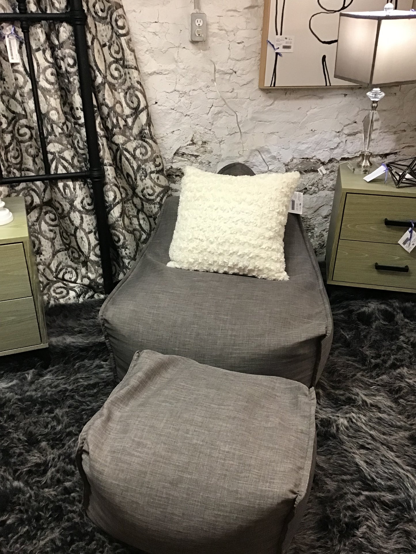 Bean Bag Chair With Footstool
