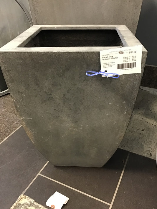 Small Grey Outdoor Planter