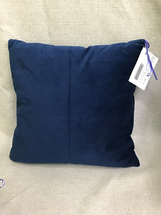 Blue Velvet Accent Pillow