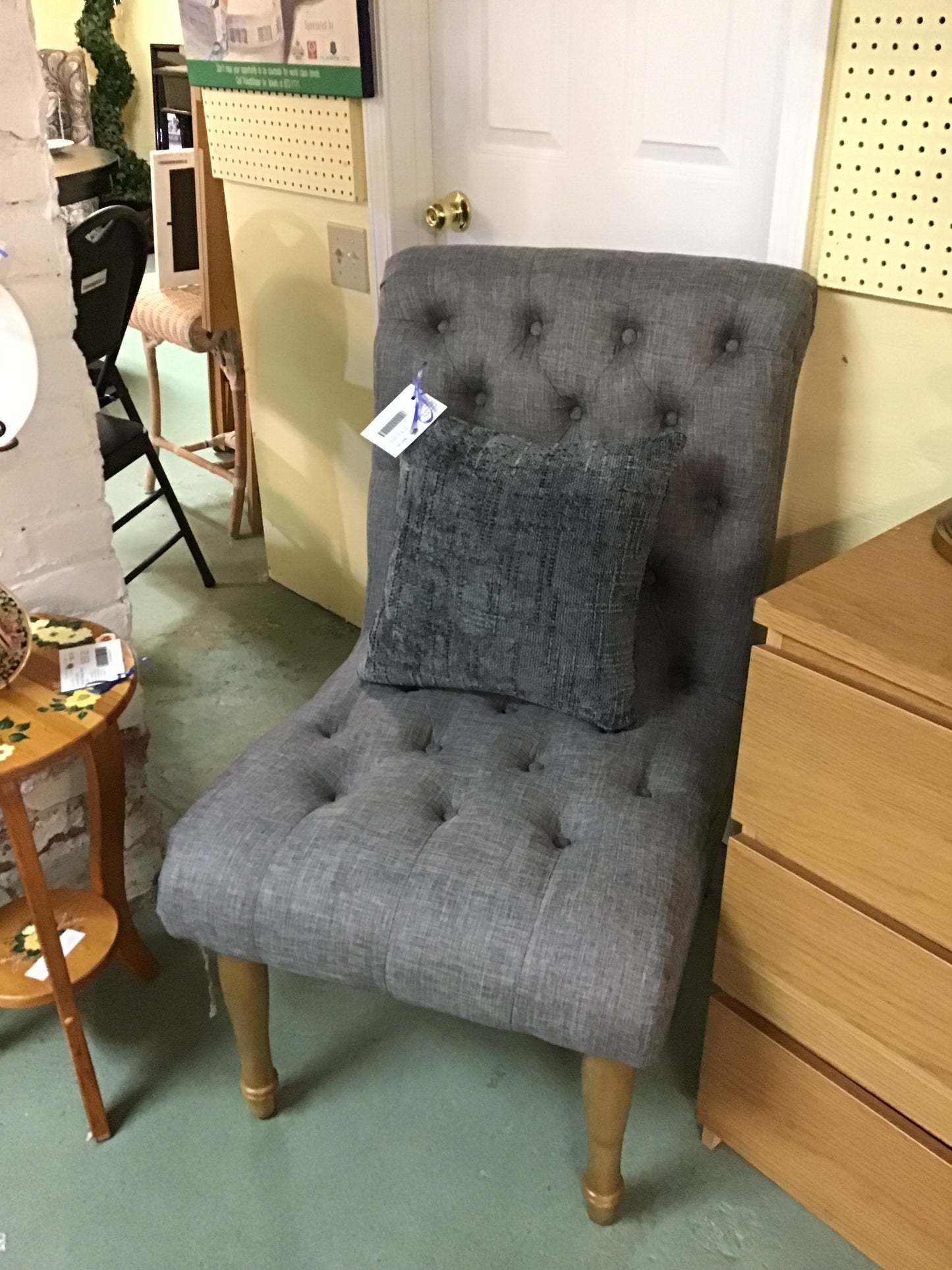 Alton Furniture Group Grey Tufted Dining Chair