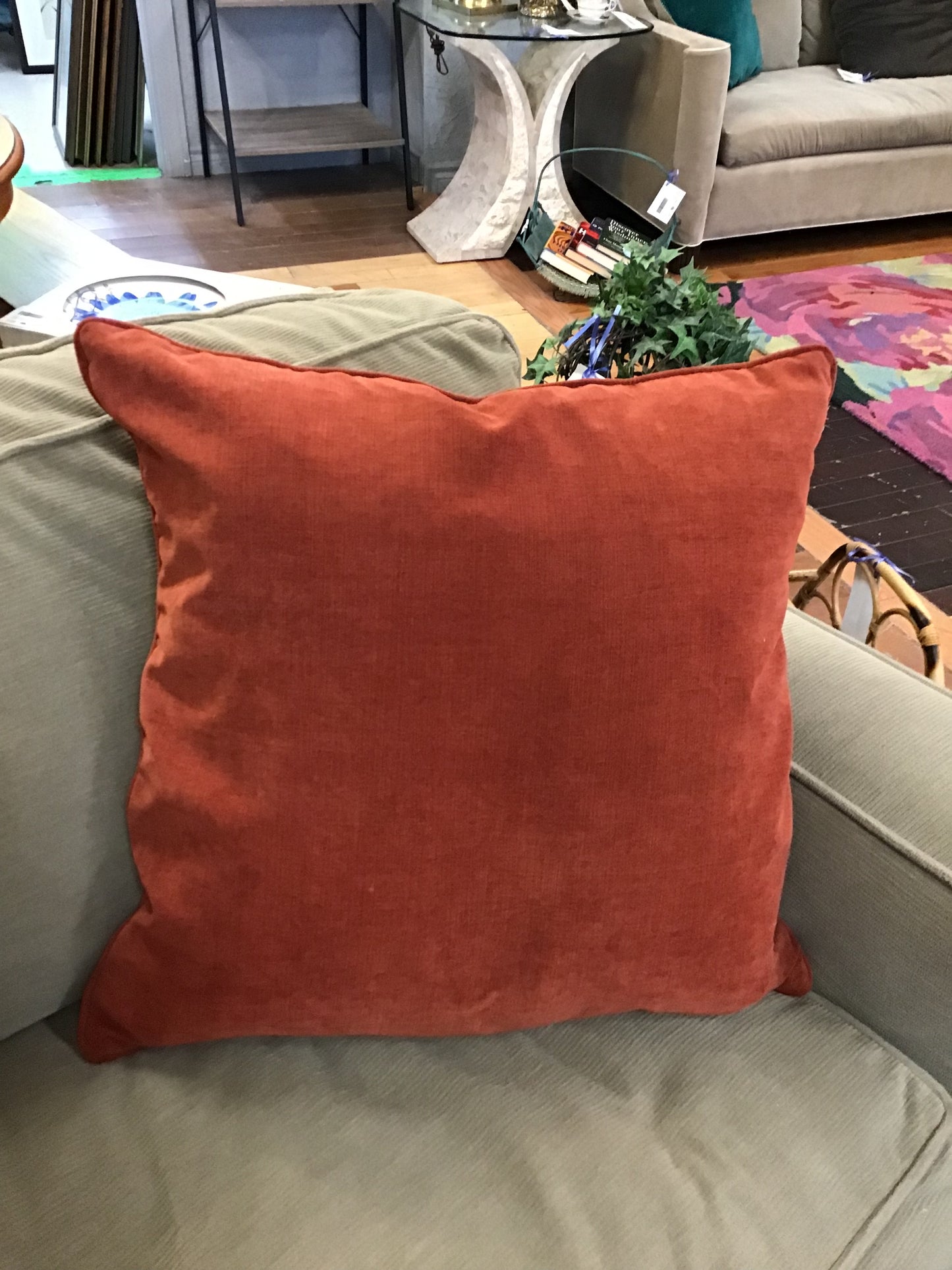 Burnt Orange Throw Pillow