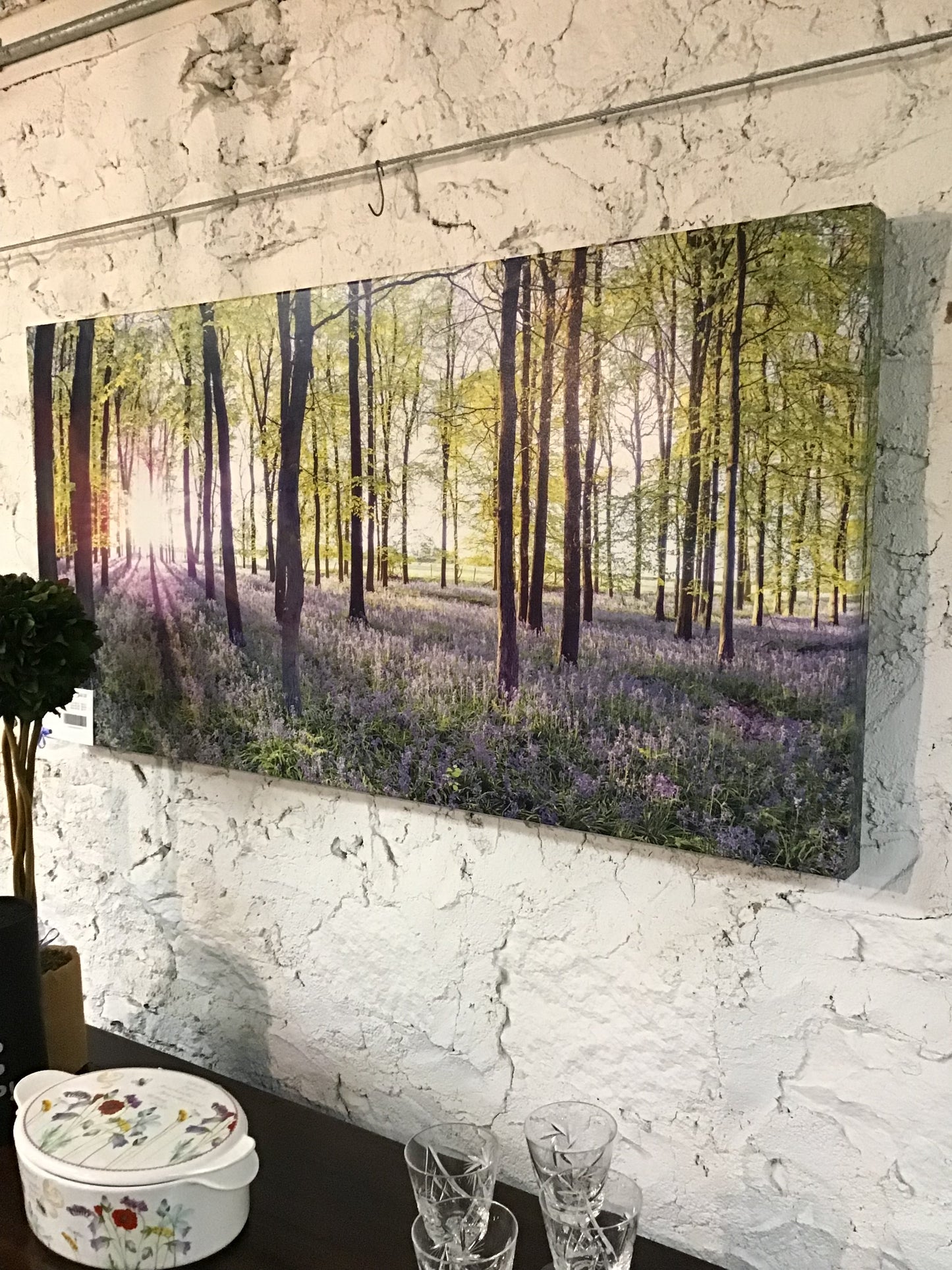 Lavender Field w Trees Canvas Art