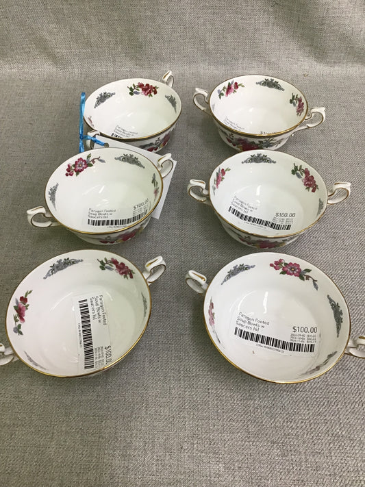 Paragon Footed Soup Bowls w Saucers (6)