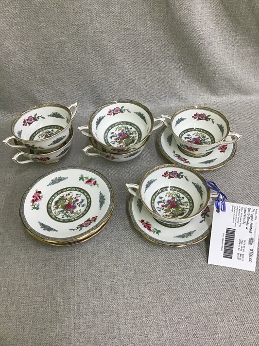 Paragon Footed Soup Bowls w Saucers (6)