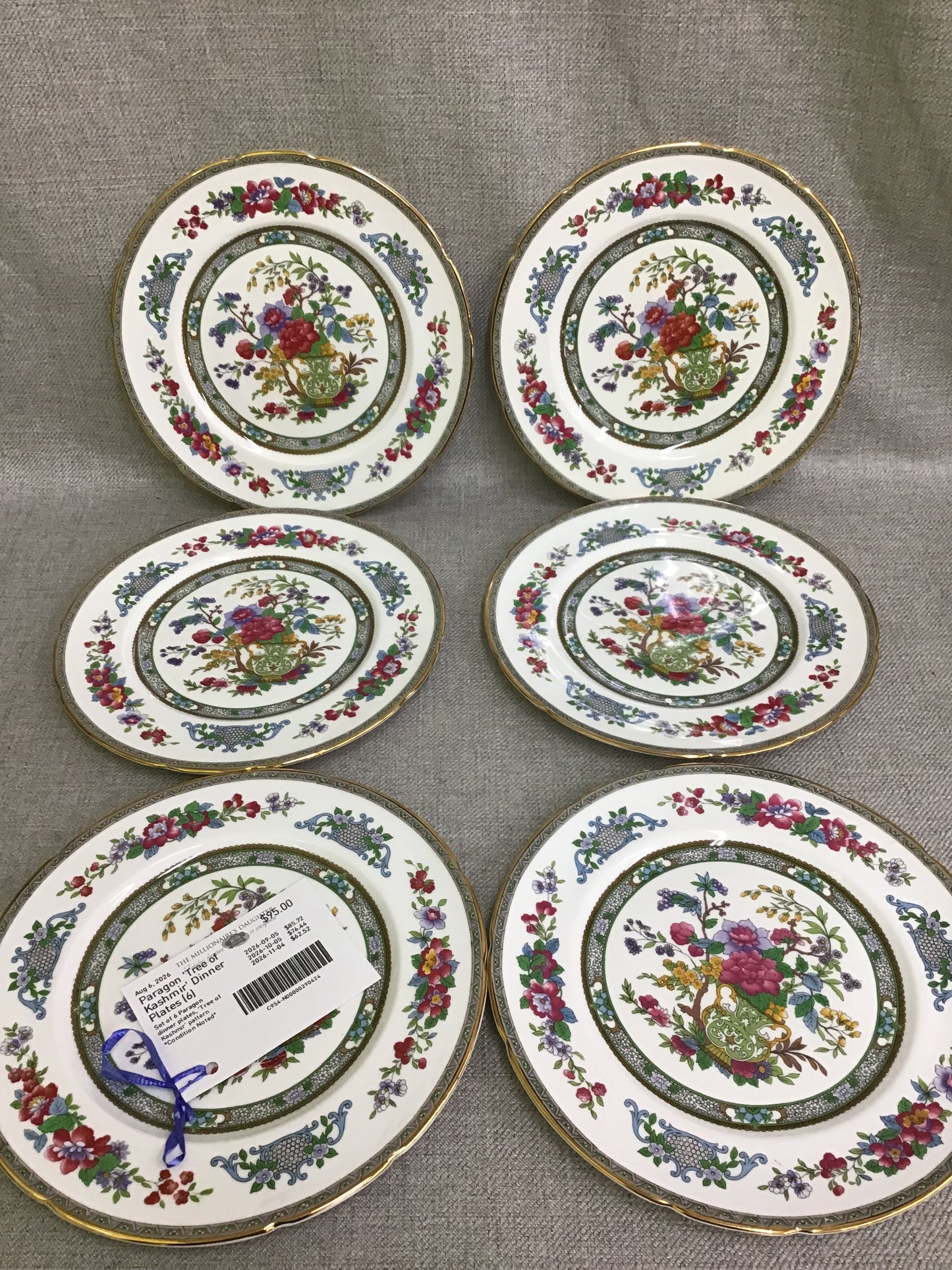 Paragon 'Tree of Kashmir' Dinner Plates (6)