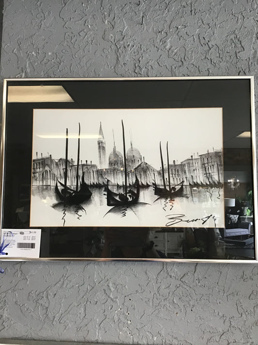 MCM Venetian Framed Art