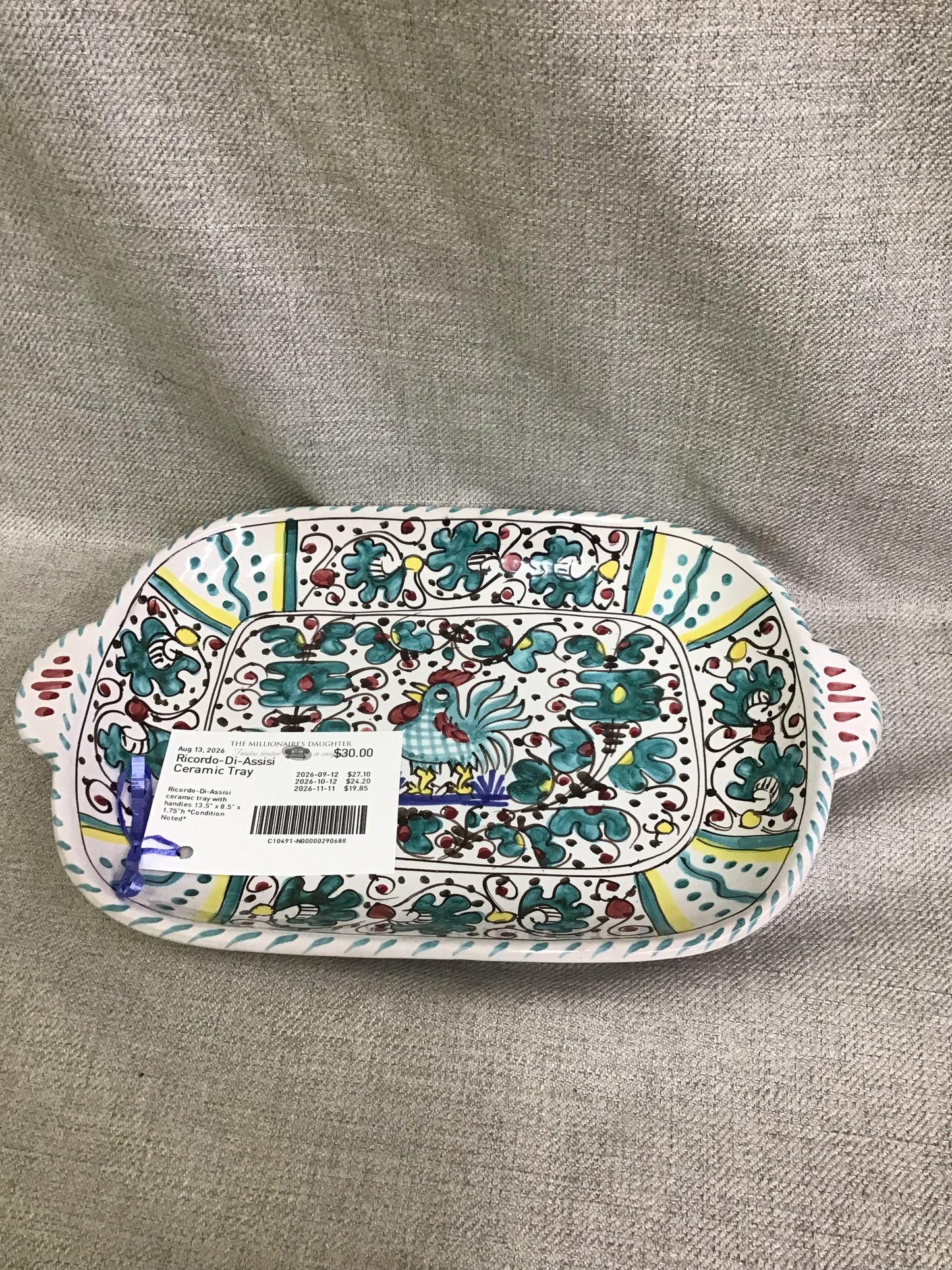 Ricordo-Di-Assisi Ceramic Tray