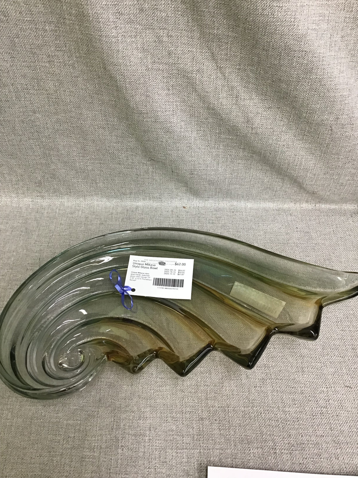 Unique Mikasa Style Glass Bowl