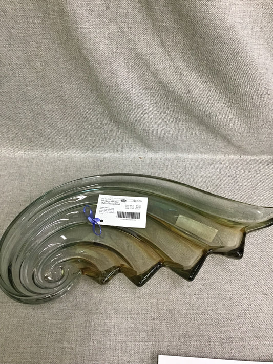 Unique Mikasa Style Glass Bowl