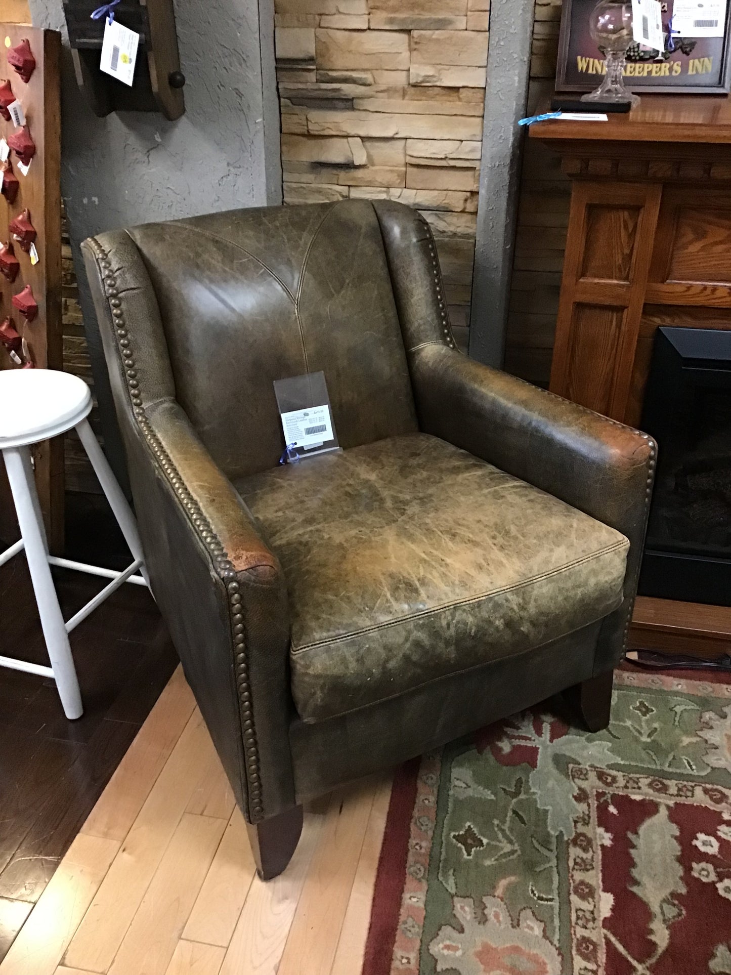 Gorgeous Vintage Bernhardt Leather Armchair