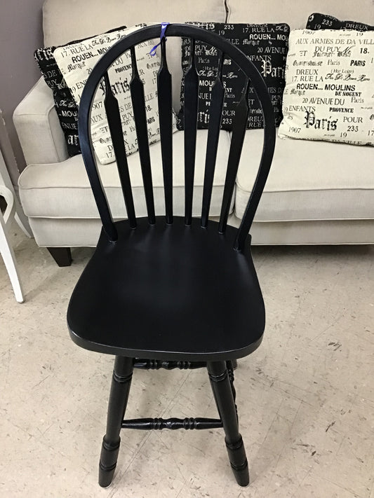 Black Wood Counter Stool