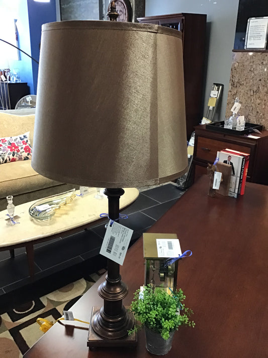 Classic Vintage Wood Table Lamp- 33.75"h