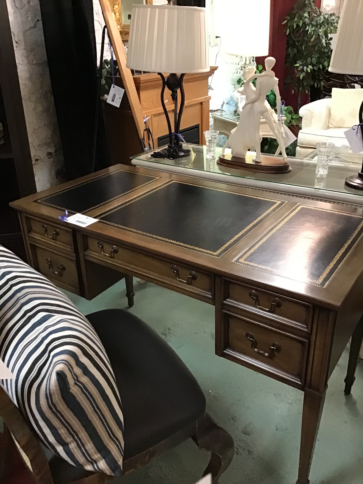 Sligh Furniture Leather Topped Executive Desk