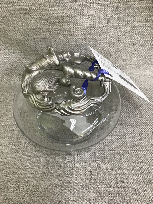 Lrg Seagull Pewter Potpourri Holder