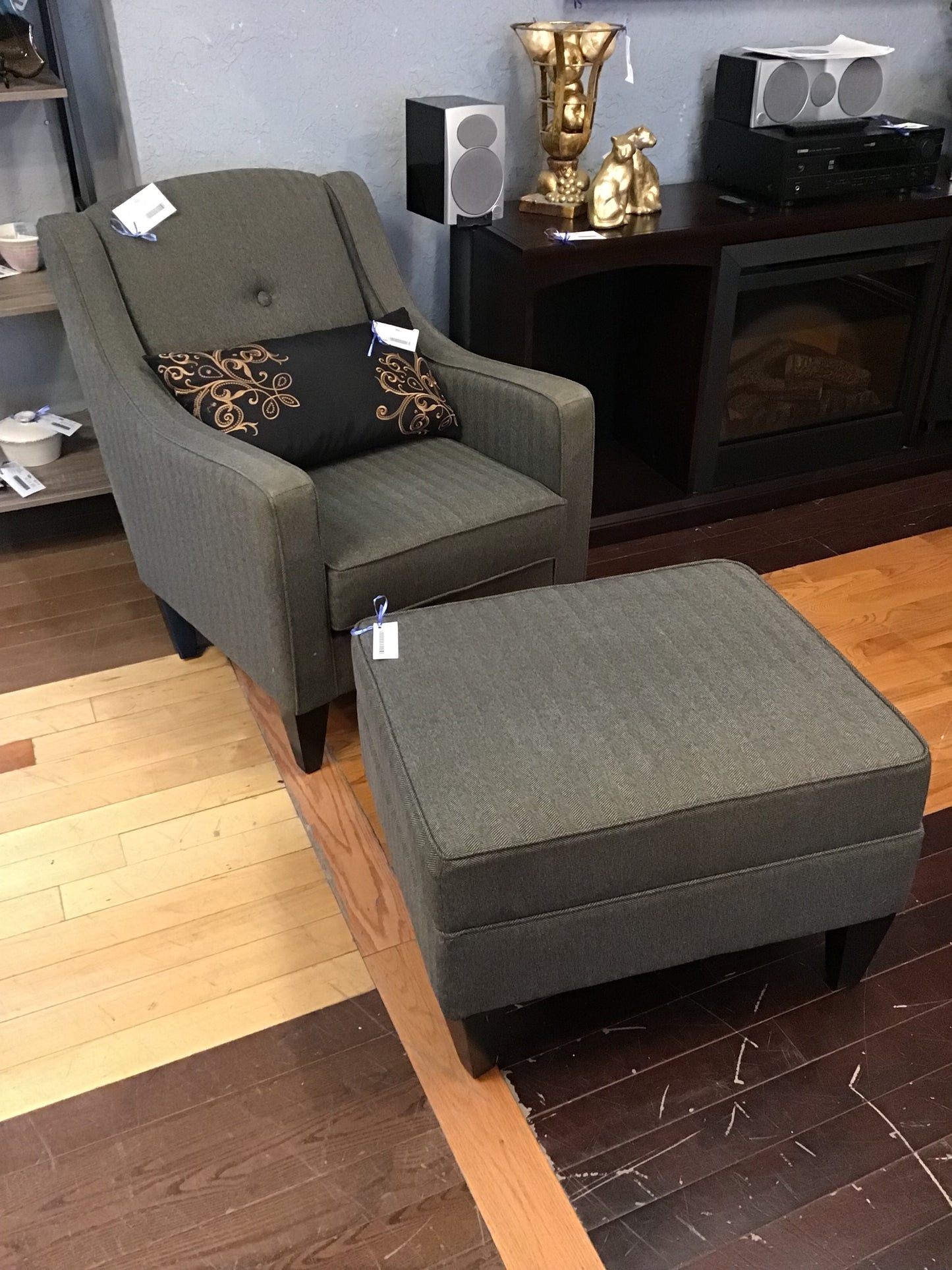 Urban Barn 'Groove' Armchair w Ottoman
