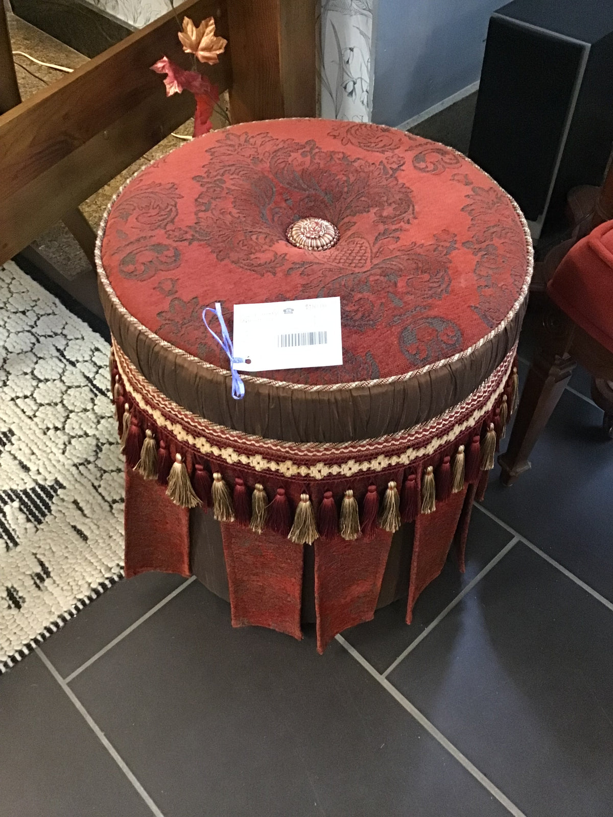 Round Oriental Style Ottoman