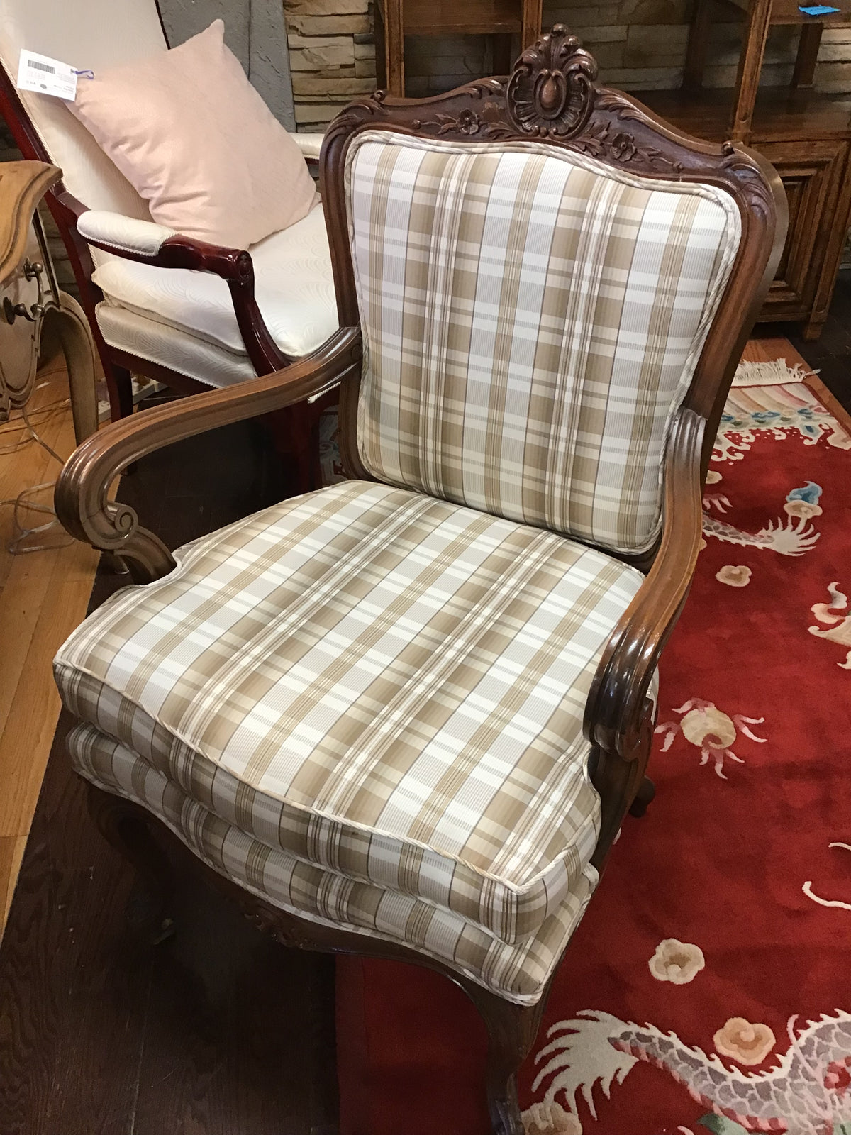 Upholstered Bergere Chair