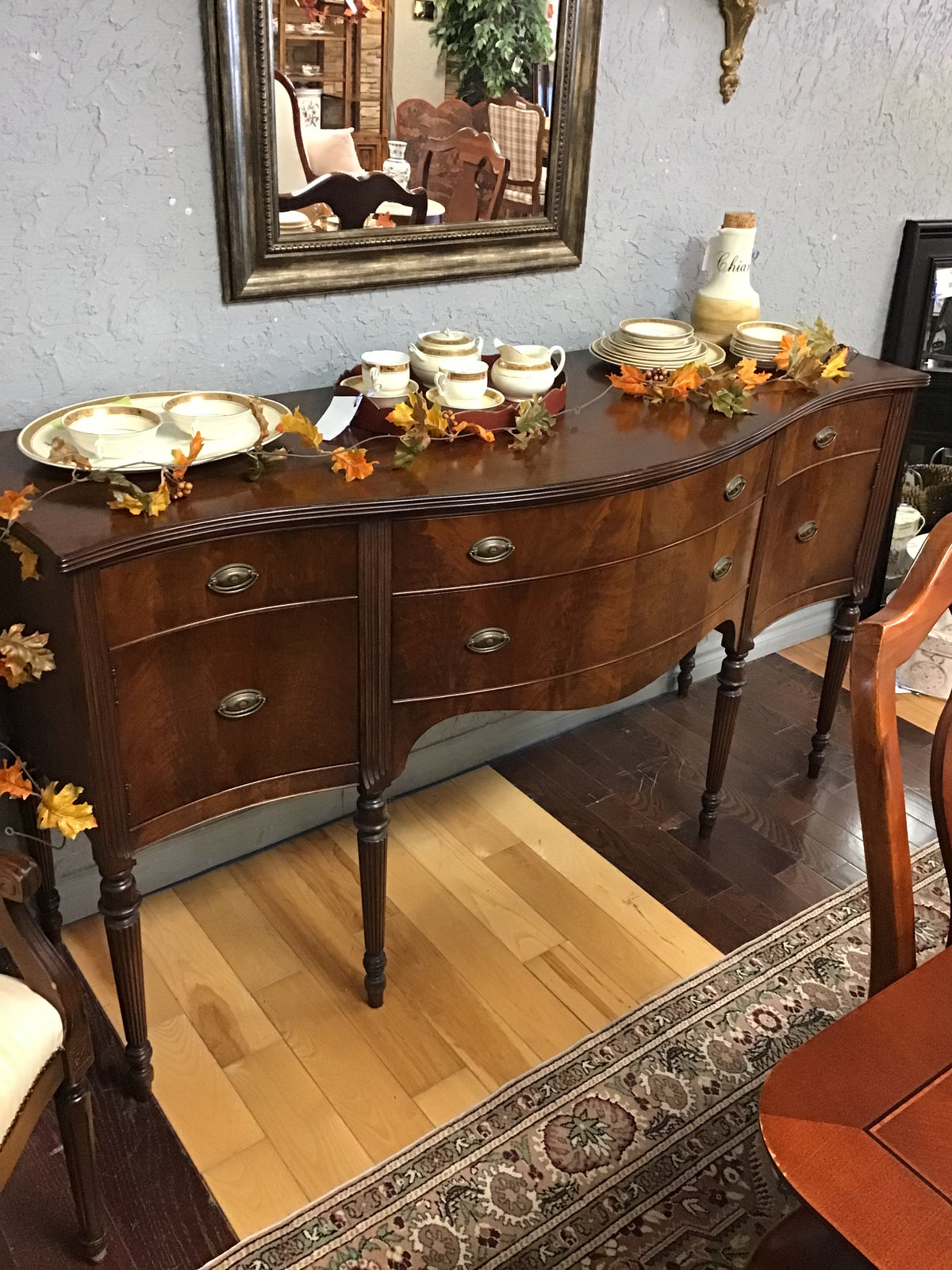 Alliance Furniture Dark Wood Sideboard