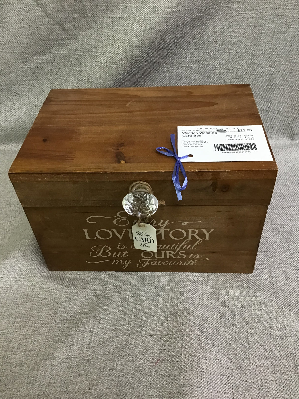 Wooden Wedding Card Box