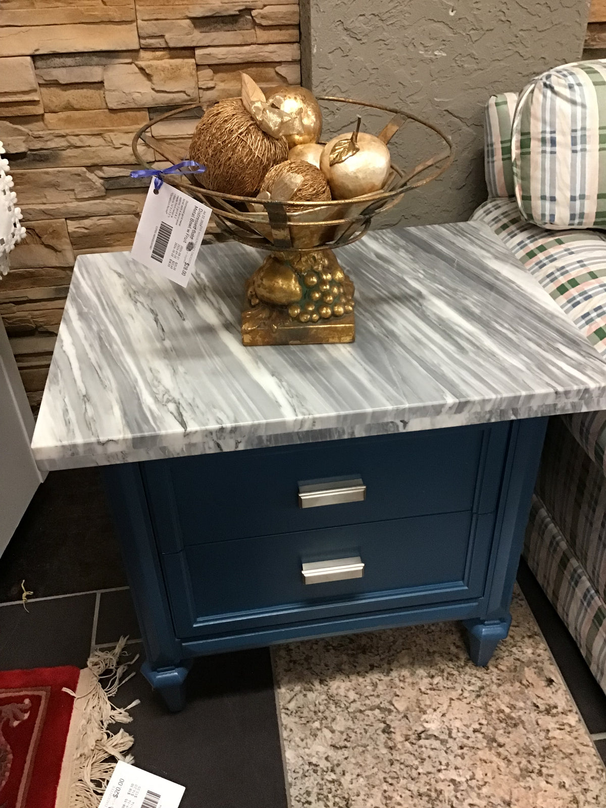 Malcolm Furn. Gorg. Marble Topped Side Table