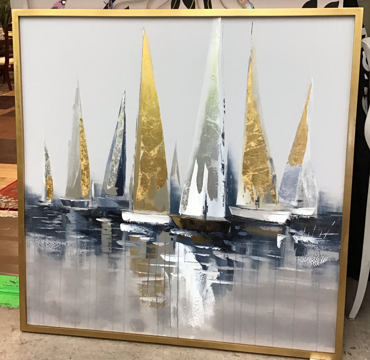 Uttermost 'The Regatta' Hand Painted Canvas Art