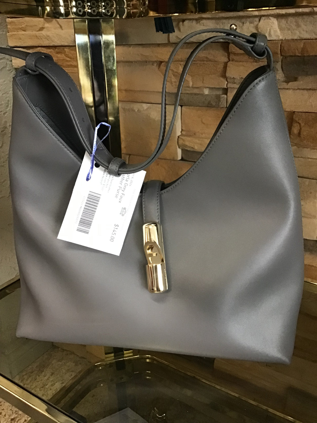 Furla Grey Faux Leather Purse