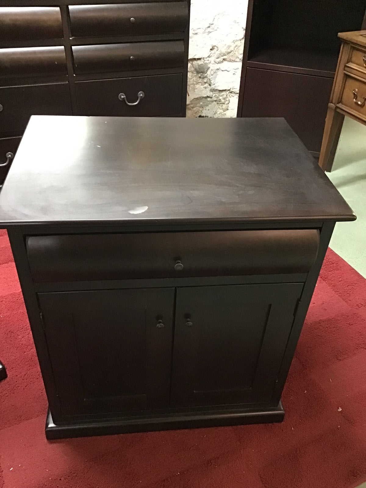 MYX Furniture Black Wood Night Table