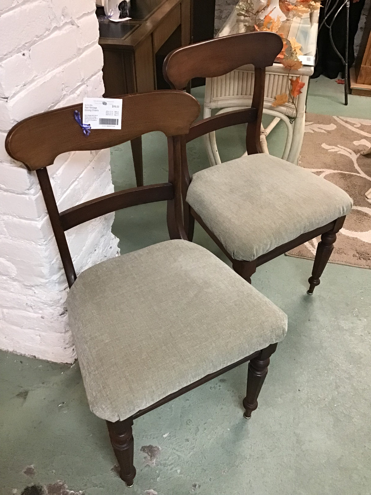 Pair Vintage Dining Chairs