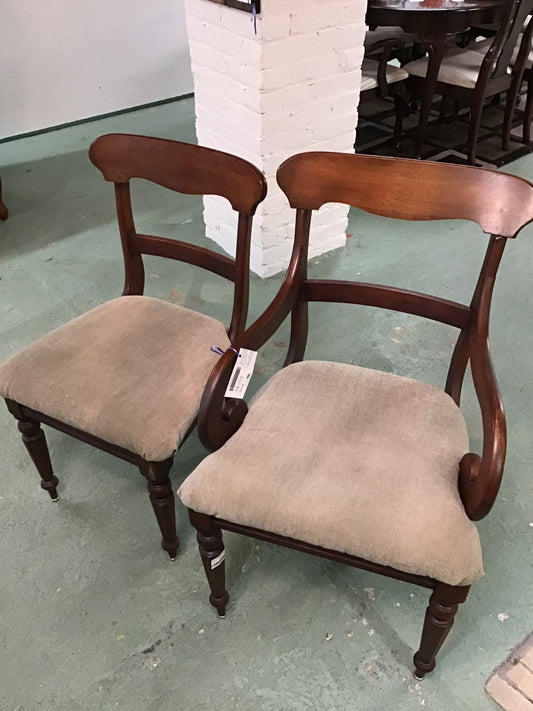 Pair Vintage Dining Chairs