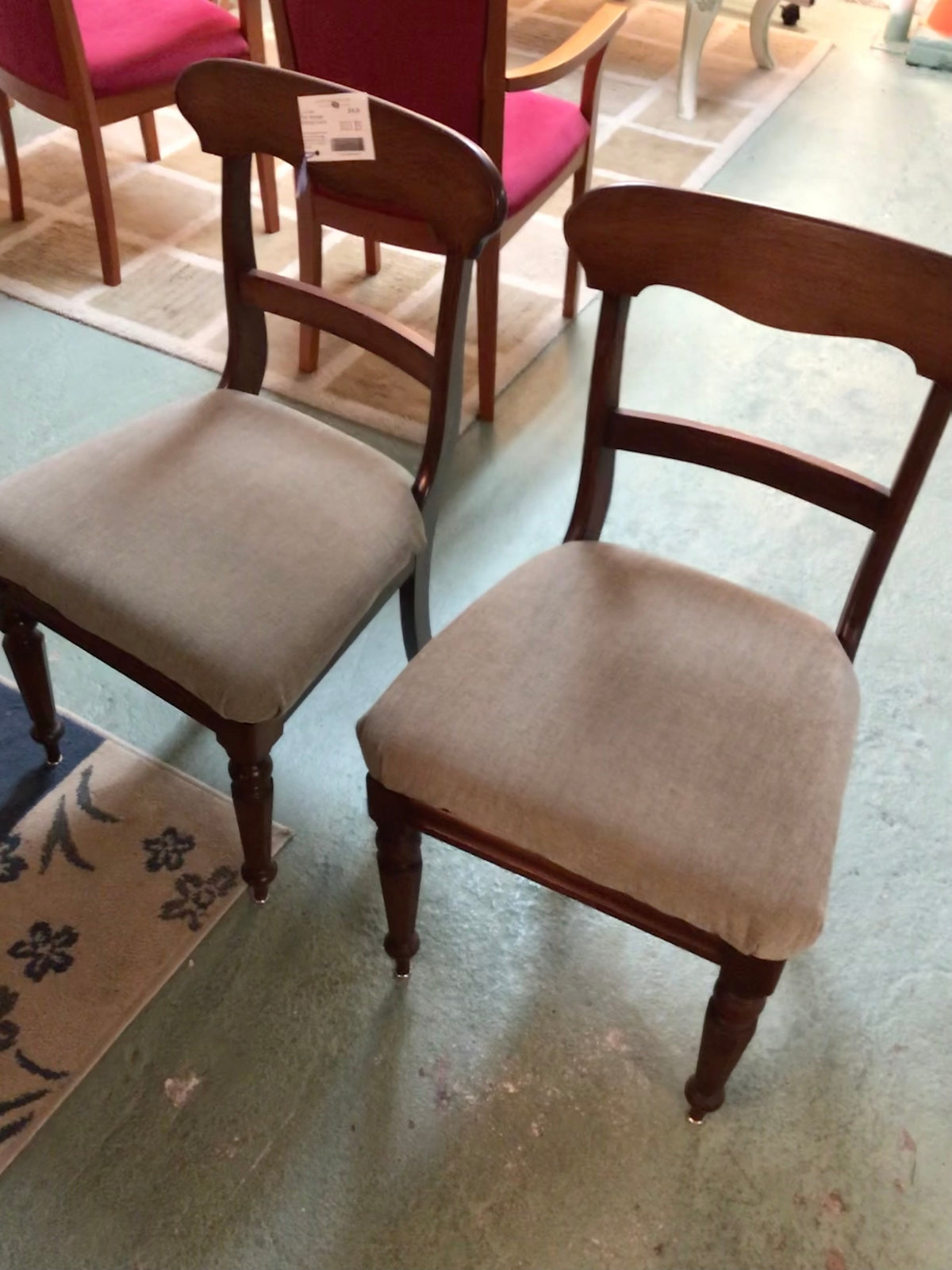 Pair Vintage Dining Chairs