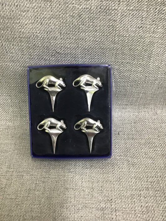 Silvertone Mouse Cheese Markers (4)