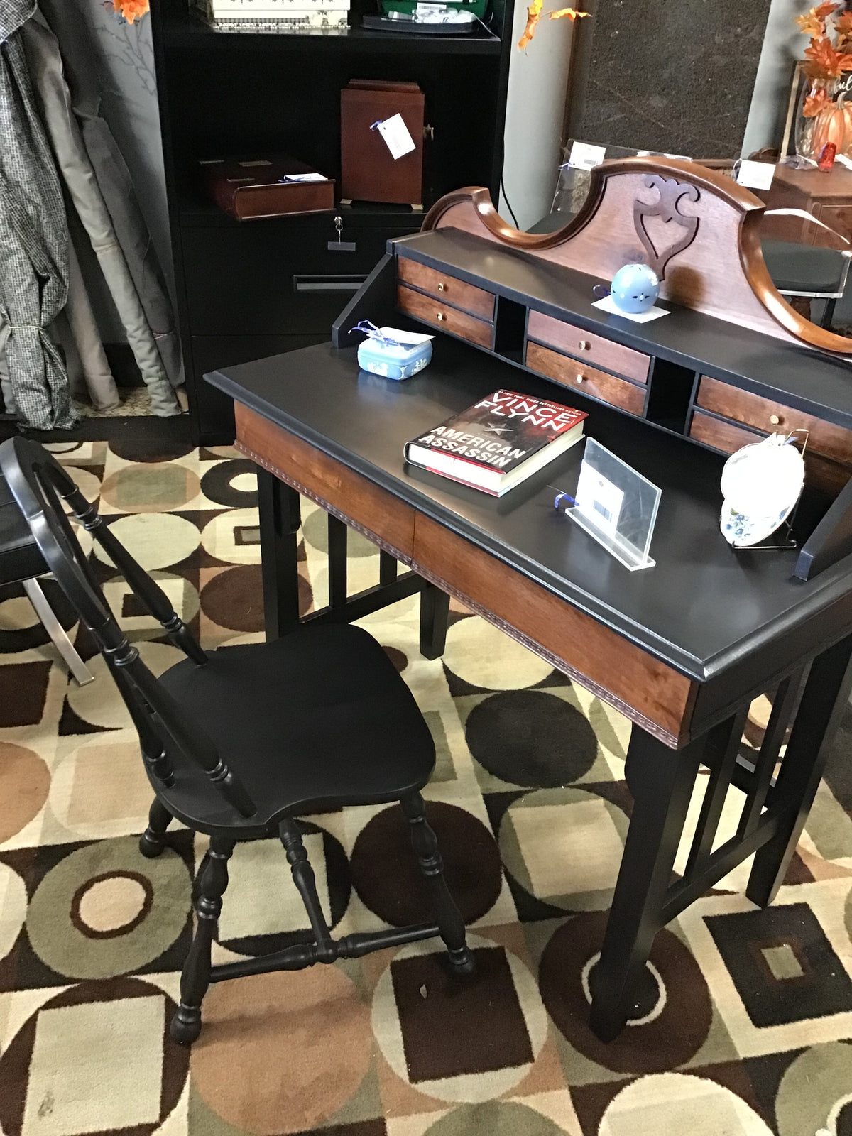 Two-Tone Desk with Chair