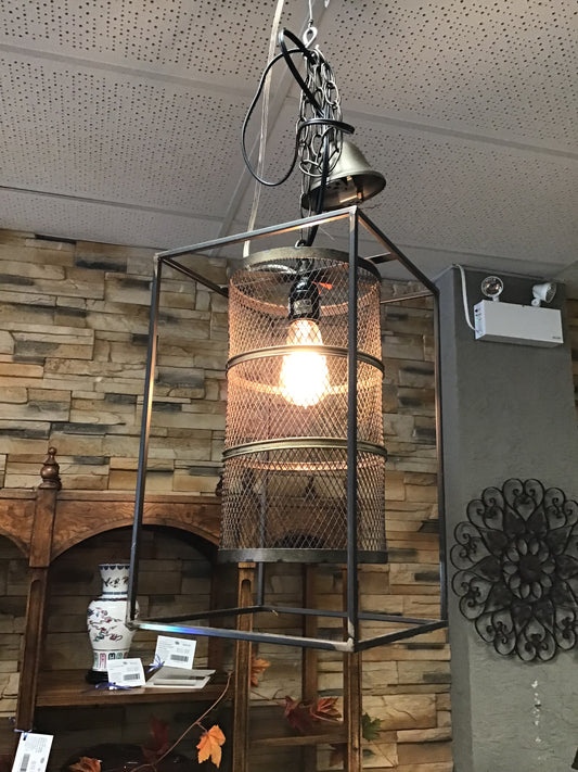 Isla Metal Cage & Mesh Hanging Light