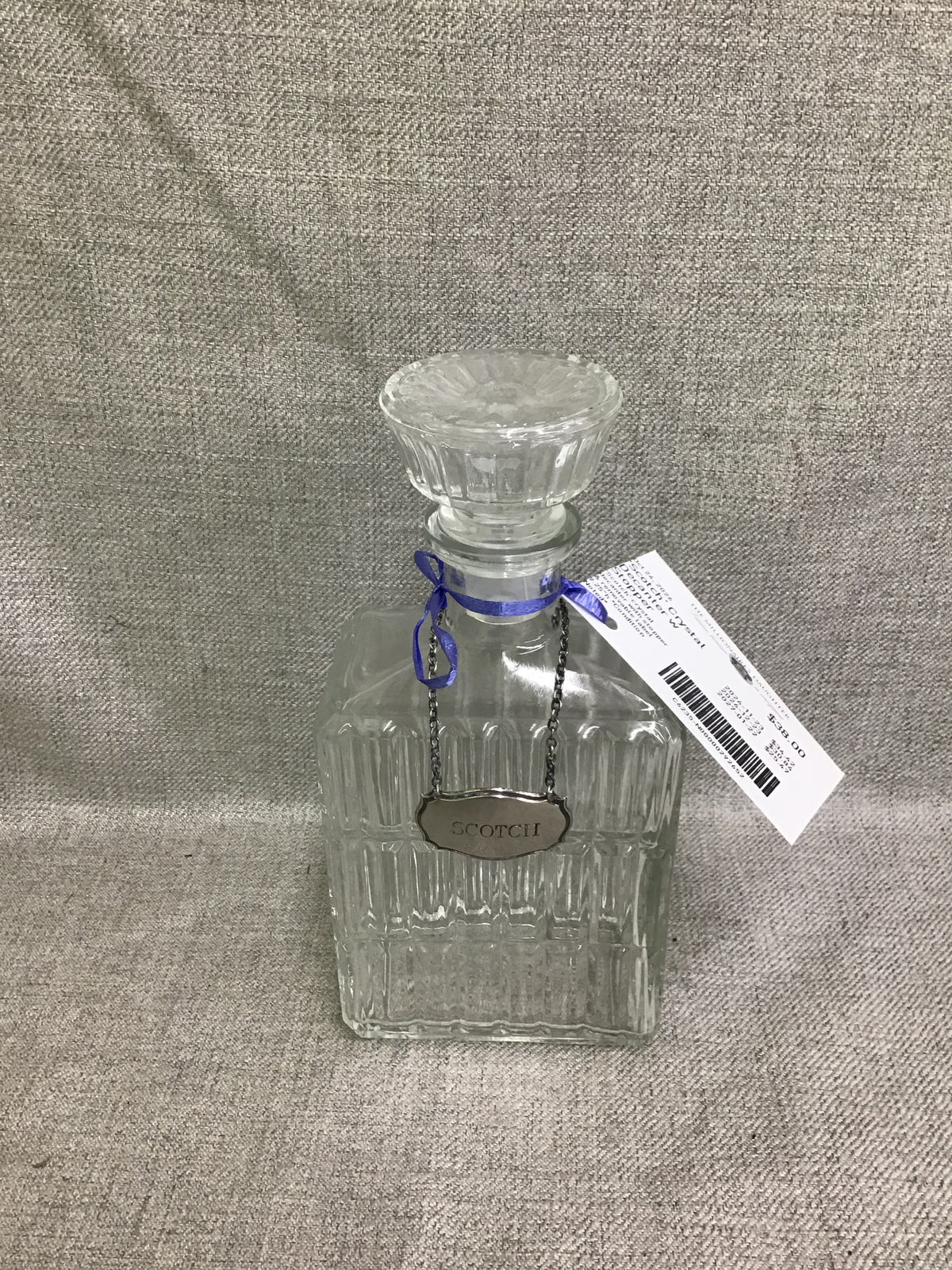 'Scotch' Crystal Decanter w Stopper