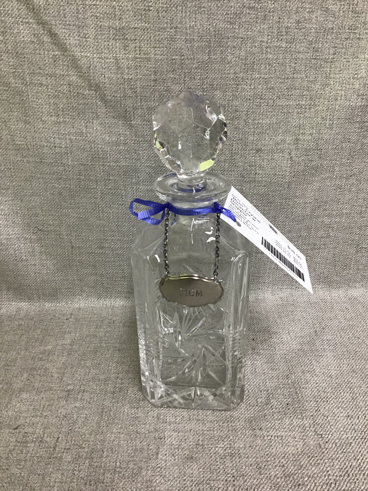 'Rum' Crystal Decanter w Stopper