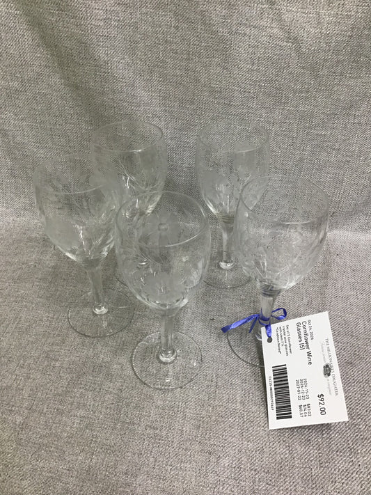 Cornflower Wine Glasses (5)