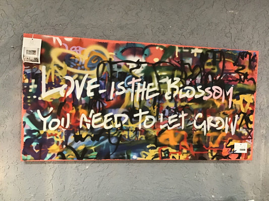 'Love is the Blossom...' Canvas Art