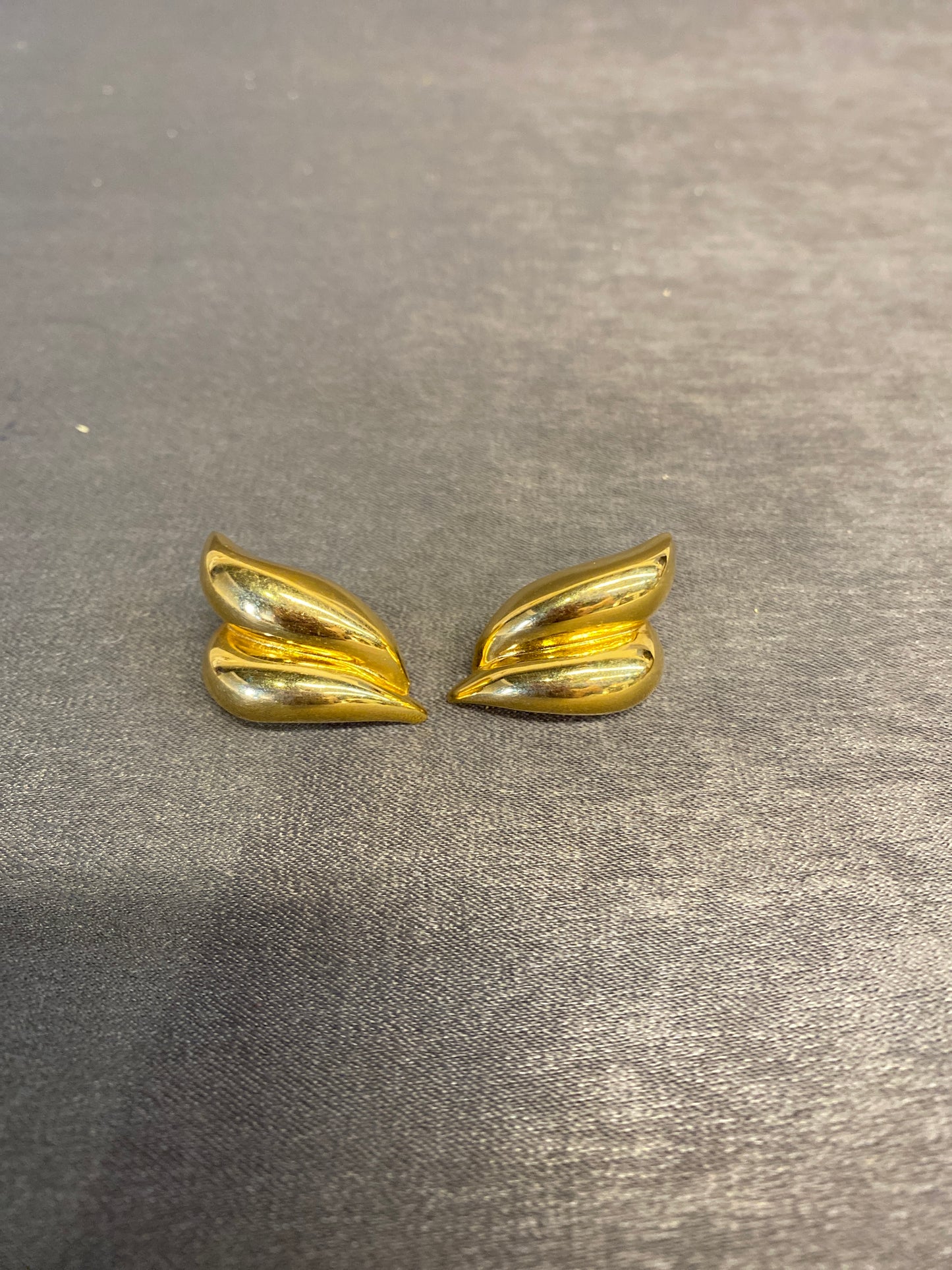 PAIR Earrings - Gold Tone